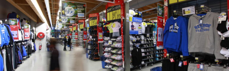 Decathlon store inside